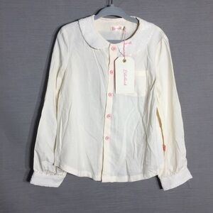 Billiblush Girls NWT sequin collar cream blouse